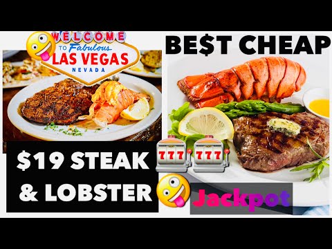 Best Cheap $19 STEAK & LOBSTER in LAS VEGAS 🥩 #vegas #vegasfoodie #vegasdining