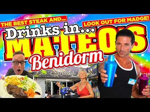 BEST STEAKhouse in BENIDORM? Drinks in MATEO'S I found Madge's Mobility Scooter!