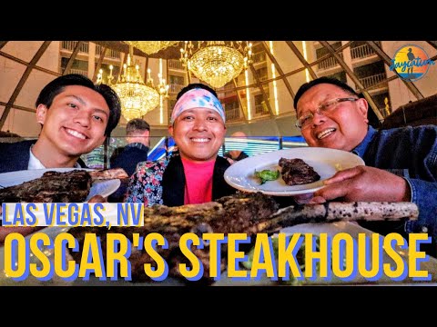 BEST Steakhouse in DOWNTOWN LAS VEGAS  (Dinner at the CLASSY Oscar's Steakhouse)