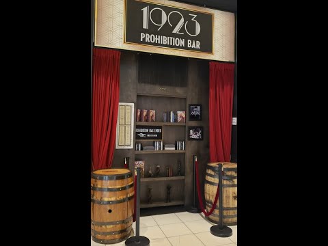Entering the 1923 Prohibition Bar Speakeasy in Las Vegas