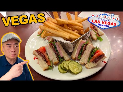 Four Queens Magnolia's Veranda  "Queen of Clubs" Sandwich. Fremont St, Las Vegas