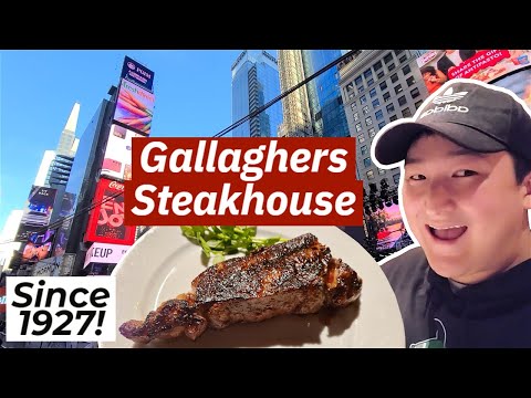 Is the BEST STEAK in NYC in TIMES SQUARE? Gallaghers Steakhouse Review