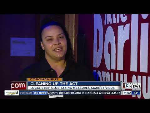 Las Vegas strip club offers free hand sanitizer for patrons to prevent coronavirus spread