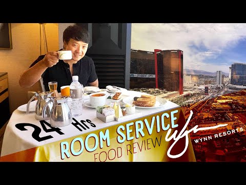 Las Vegas WYNN CASINO Room Service FOOD REVIEW! Living on Room Service for 24 Hours