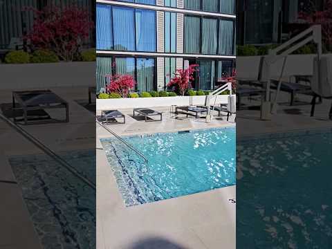 Pool area at the adults only hotel,  The English  #lasvegas #travel #explore #pool