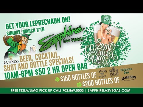 Spend St. Patrick’s Day with Sapphire Las Vegas on Sunday, March 17th