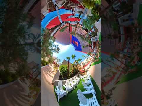 Tour Largest Pool Complex #Vegas #strip #resortsworld  PART 1 #shorts #pool #360travel #insta360 🤙